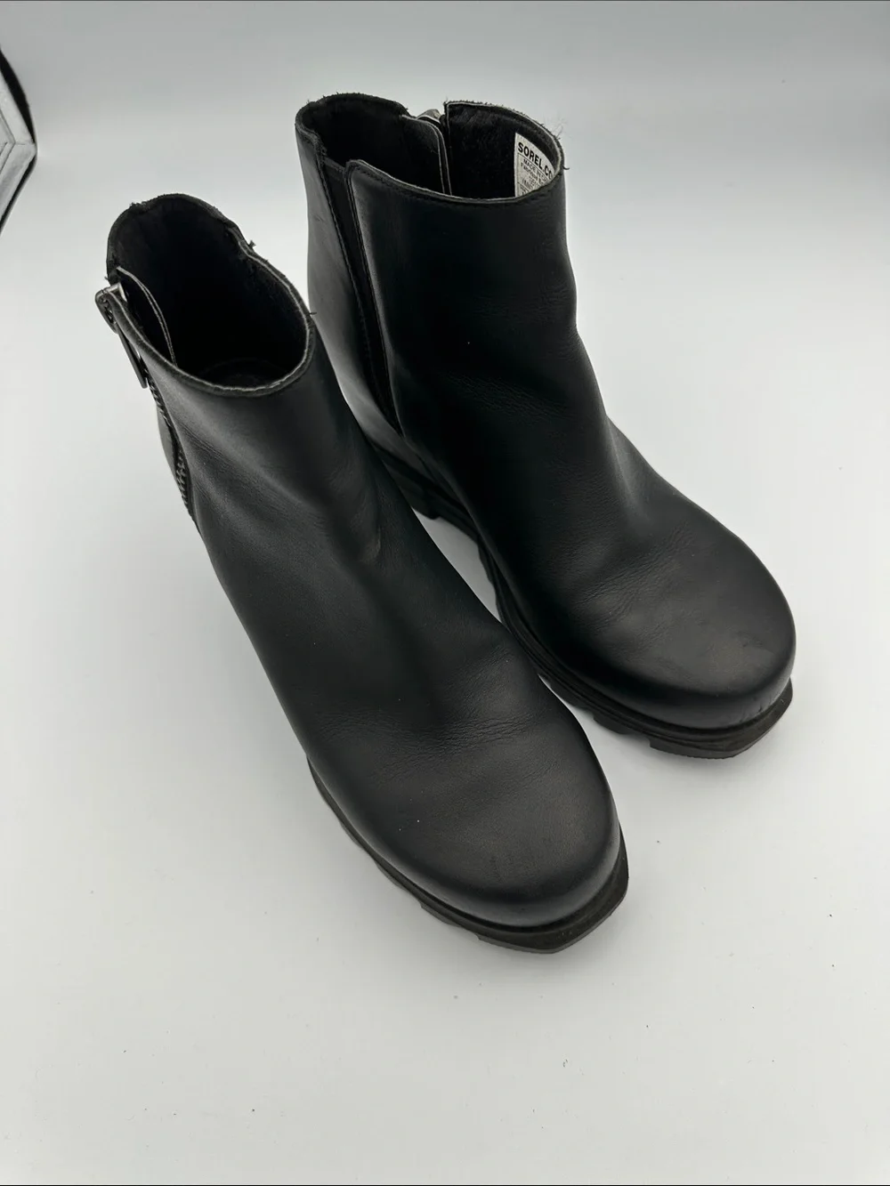 Sorel Joan of Arctic Wedge Sz8 Black Leather